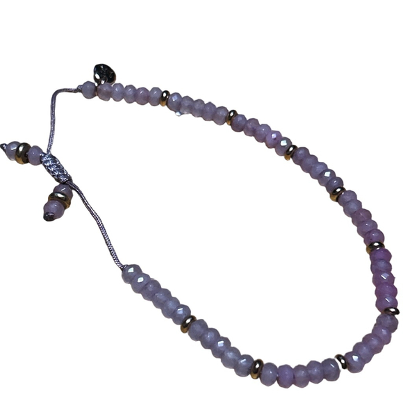 Unbranded Purple and Gold Beaded Bracelet One Size - Picture 2 of 2